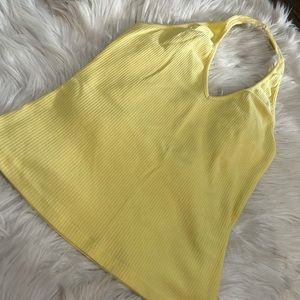 Yellow Scoop Neck Tank
